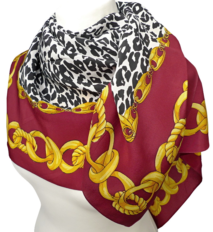 Seidentuch Damen Leopardenmuster 70x70cm – Vielseitiges Halstuch, Kopftuch & Haarband